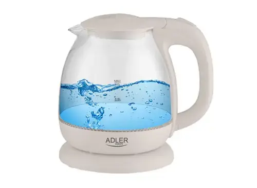 Fierbator de apa Adler AD 1283C, 1100 W, 1 L (Crem/Transparent)