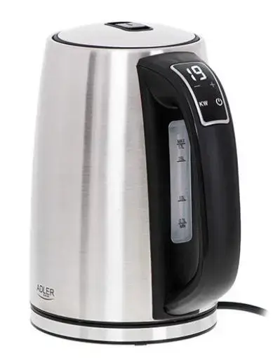 Fierbator de apa Adler AD 1340, 1.7 L, 2200 W (Negru/Argintiu)