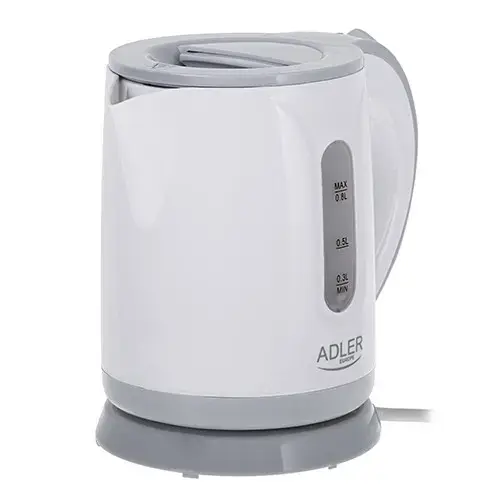 Fierbator de apa Adler AD 1371g, 0.8 l, 850 W, Baza rotativa, Stocare cablu (Gri)