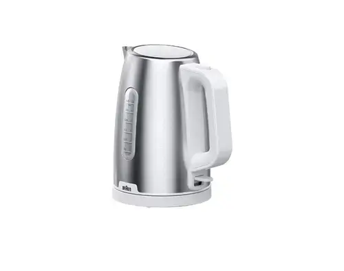 Fierbator de apa Braun WK1500 WH PurShine, 2200 W, 1.7 l, Oprire automata, Baza 360 (Alb/Inox)