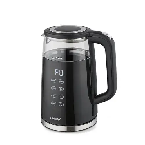 Fierbator de apa electric Maestro MR-049, 1.7 l, 2200 W, Ecran touchscreen, Temperatura ajustabila (Negru)