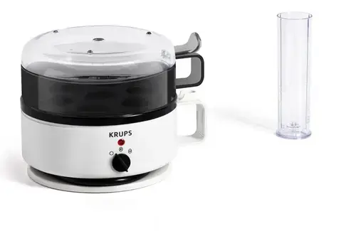 Fierbator de oua Krups EG 230115 Ovomat Super, 2 moduri de gatit, Mentinere la cald, 7 oua, (Alb)