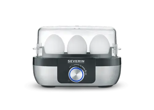 Fierbator de oua Severin EK 3163, 270 W, 3 oua (Negru/Argintiu)