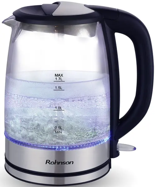 Fierbător electric Rohnson - R-7640, 2200W, 1.7 l, argintiu