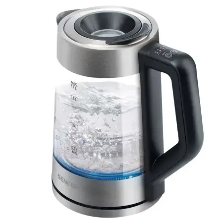 Fierbator electric SENCOR SWK1795SS, 1.7 L, 2200W, 3 moduri de operare (Argintiu)