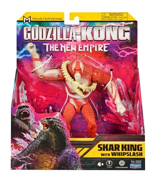 Figurina articulata cu accesoriu, Monsterverse, Skar King with Whipslash, 15 cm