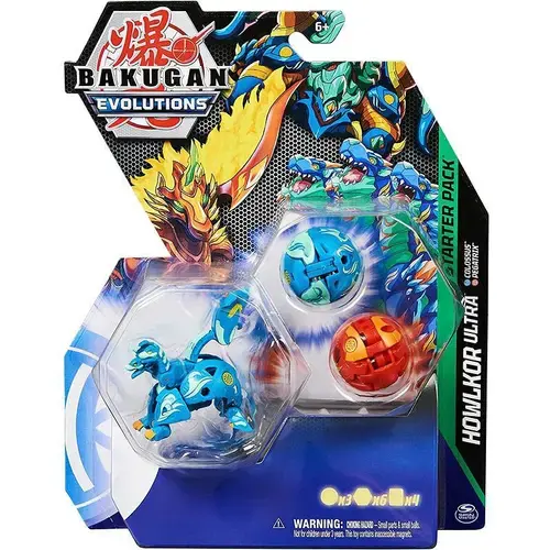 Figurina Bakugan Evolutions, Starter Pack 6 piese, Howlkor Ultra S4