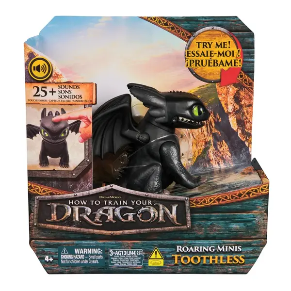 Figurina cu efecte sonore, DreamWorks Dragons, Roaring Minis, Toothless, 20151465