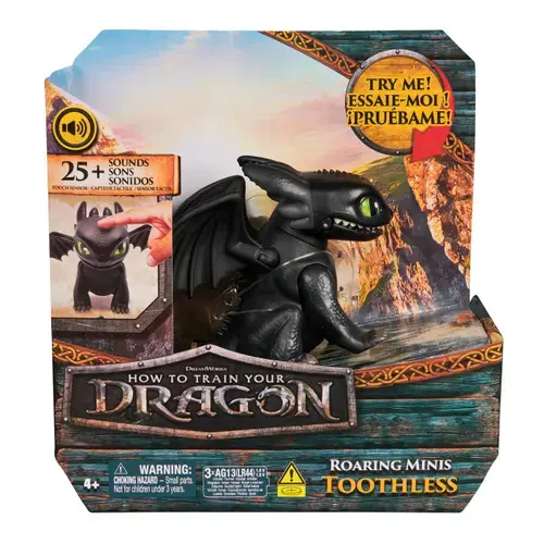 Figurina cu sunet - Cum sa iti dresezi dragonul dragon (Negru)