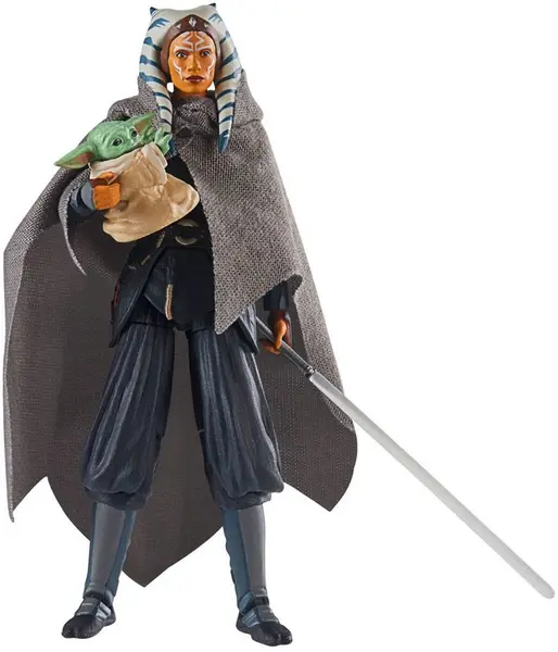 Figurina de actiune Hasbro Television: The Mandalorian - Ahsoka Tano & Grogu (Vintage Collection), 10 cm