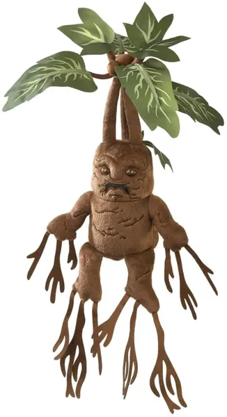Figurină de pluș interactivă The Noble Collection Movies: Harry Potter - Mandrake, 30 cm