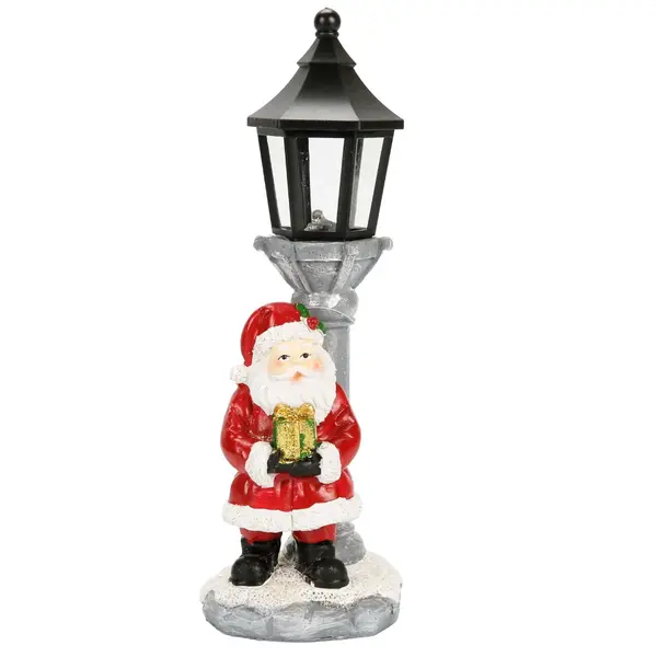 Figurina decorativa, Alska, Mos Craciun cu felinar