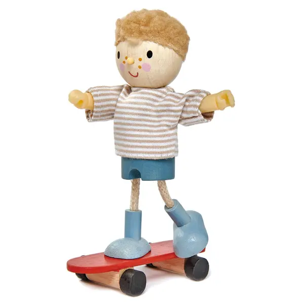 Figurina din lemn - Edward and his Skateboard | Tender Leaf Toys