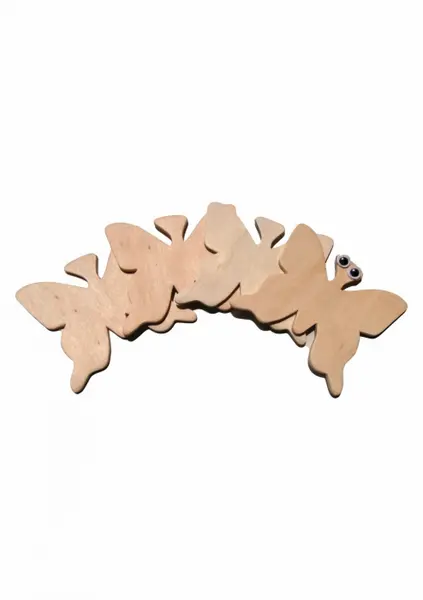 Figurina fluture din lemn pentru activitati crafts, 4 bucati set
