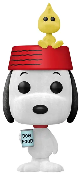 Figurină Funko POP! Animation: Peanuts - Snoopy with Woodstock (Flocked) (Special Edition) #2096