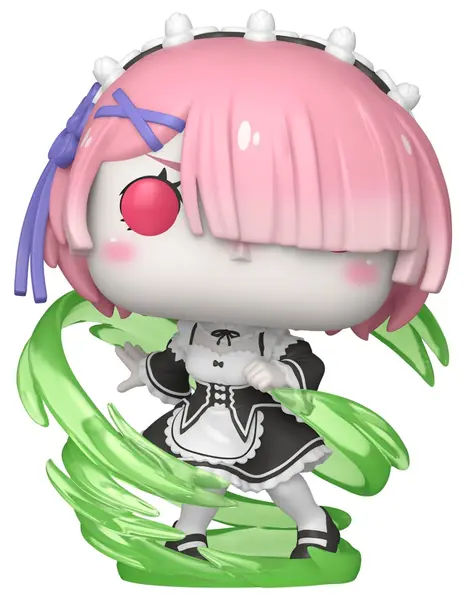 Figurină Funko POP! Plus: Re: ZERO - Ram (Wind Magic) (Glows in The Dark) (Special Edition) #2116