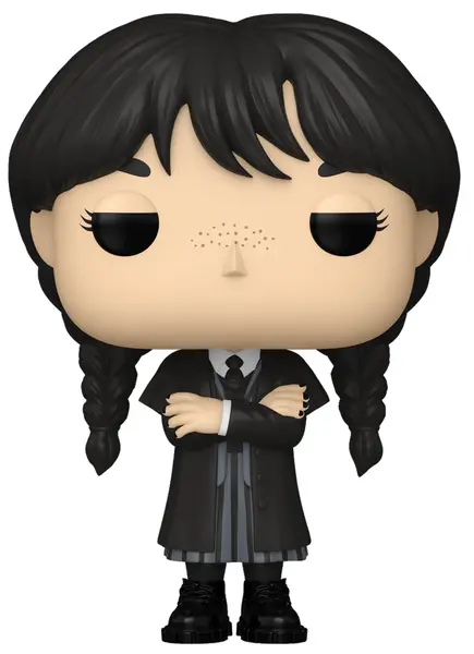 Figurină Funko POP! Television: Wednesday - Wednesday Addams (Black Coat) #1815