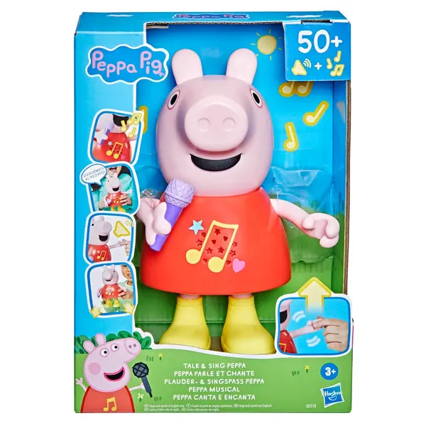 Figurina interactiva, Peppa Pig canta si vorbeste, 20 cm, G0518