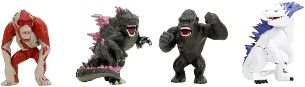 Figurină metalică Jada Toys - Godzilla-Kong, 6.5 cm, sortiment