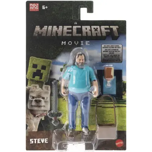 Figurina Minecraft Movie - Steve, cu accesorii