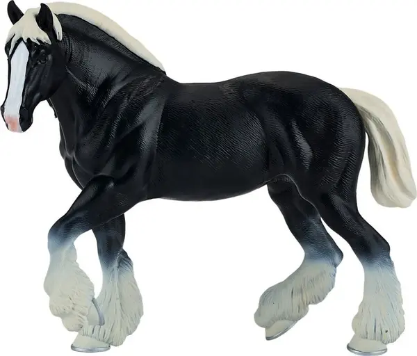 Figurină Mojo Animal Planet - Cal, Clydesdale negru