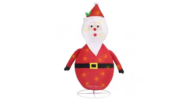 Figurina mos craciun decorativa cu led, 60 cm, tesatura lux