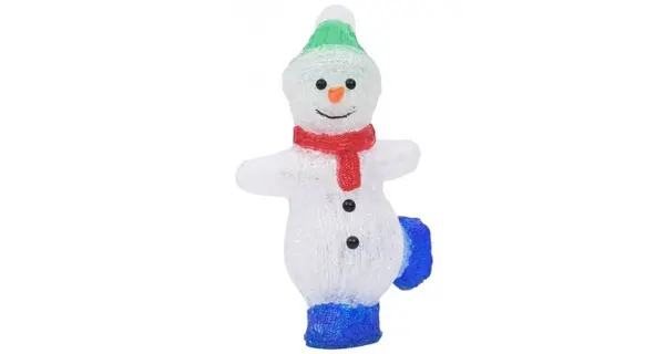 Figurină om zăpadă Crăciun LED acrilic 30cm interior/exterior