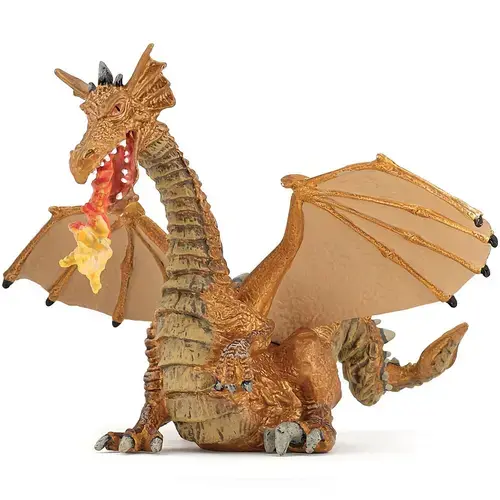 Figurina Papo - Personaje de basm, Dragon auriu inaripat