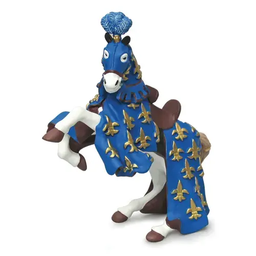 Figurina Papo - Personaje medievale, Calul Printului Filip, Albastru
