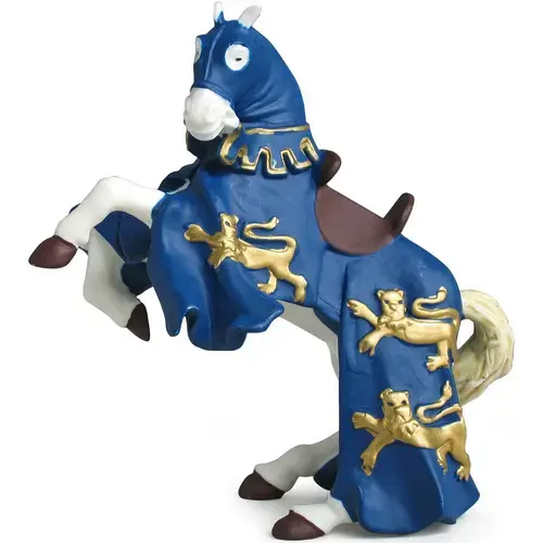 Figurina Papo - Personaje medievale, Calul Regelui Richard Albastru