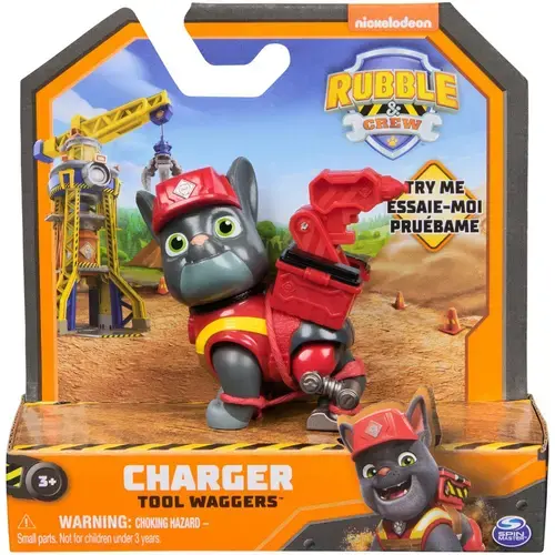 Figurina Paw Patrol Rubble and Crew, Charger, 5 cm