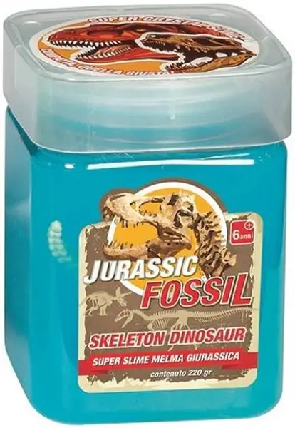 Figurină RS Toys Jurassic - Fosilă de dinozaur cu slime, albastru