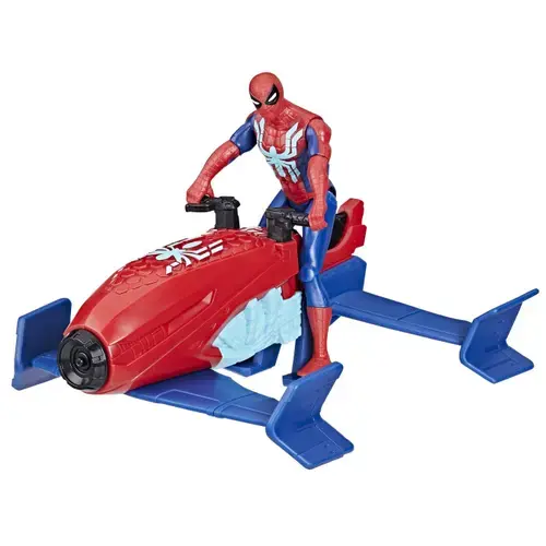 Figurina Spider-Man - Web Splashers, Spider-Man cu vehicul hydro jet, 10 cm