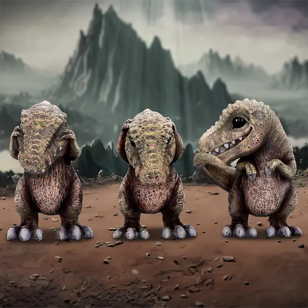 Figurina - Three Wise Tyrannosaurus Rex - See No Evil | Nemesis Now