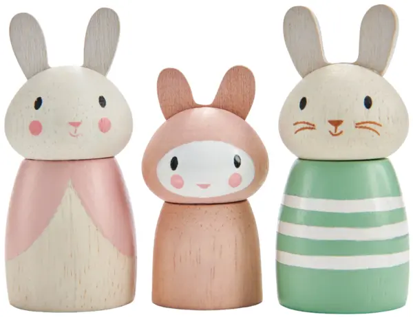 Figurine din lemn Tender Leaf Toys - Bunny Family