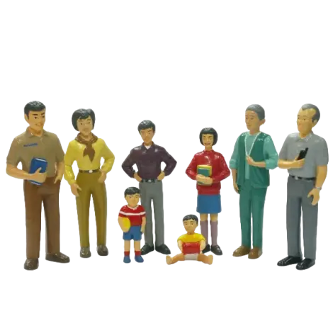 Figurine familie asiatica