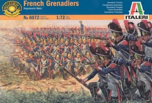 Figurine pentru hobby Italeri Militare: Soldați - Grenadieri francezi, Războaiele Napoleoniene, 50 de figurine