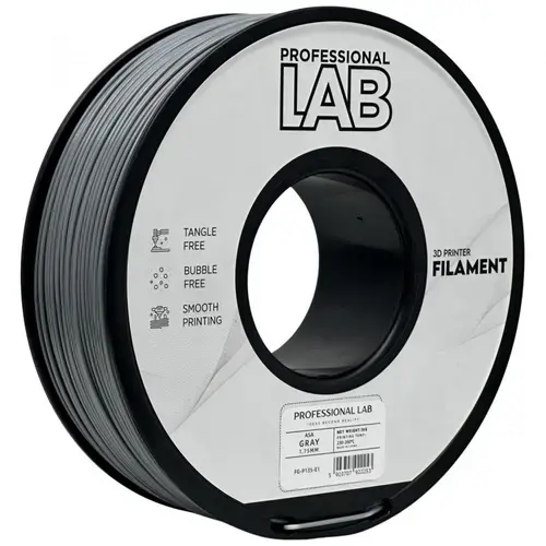 Filament 3D Proffesional Lab, Diamentru 1.75mm, Greutate: 1KG, Culoare: Gri, Material: ASA, Temperatura: 220-250c