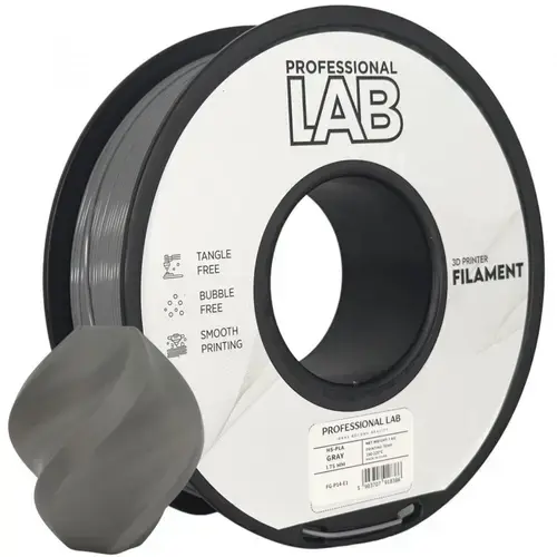 Filament 3D Proffesional Lab, Diamentru 1.75mm, Greutate: 1KG, Culoare: Gri, Material: PLA, Temperatura: 180-240c