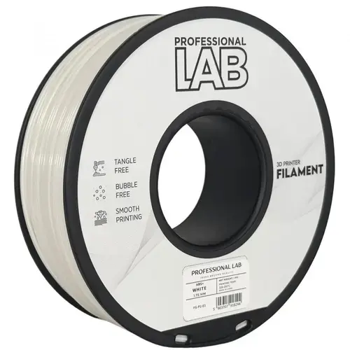Filament 3D Proffesional Lab, Diamentru 1.75mm, Greutate: 1KG, Culoare: Alb, Material: ABS+, Temperatura: 220-250c