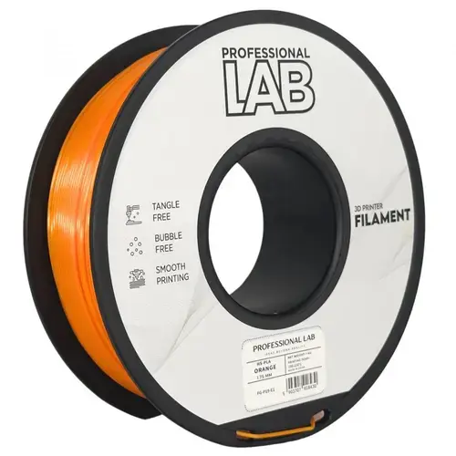 Filament 3D Proffesional Lab, Diamentru 1.75mm, Greutate: 1KG, Culoare: Orange, Material: PLA, Temperatura: 180-240c