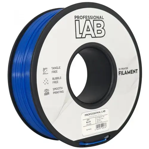 Filament 3D Proffesional Lab, Diamentru 1.75mm, Greutate: 1KG, Culoare: Albastru, Material: ABS+, Temperatura: 220-250c