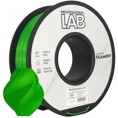 Filament 3D Proffesional Lab, Diamentru 1.75mm, Greutate: 1KG, Culoare: Verde, Material: PLA, Temperatura: 180-240c