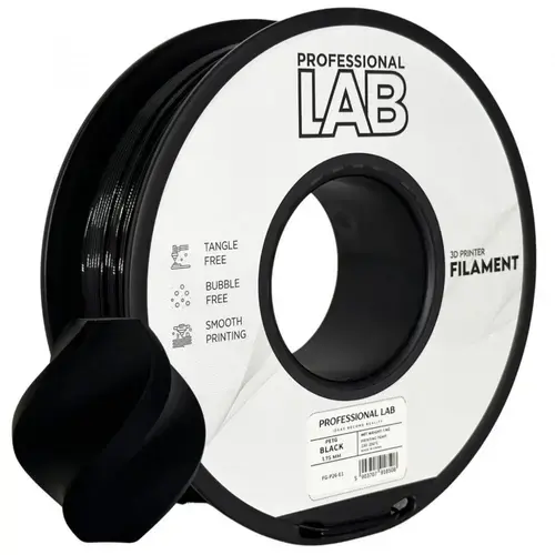 Filament 3D Proffesional Lab, Diamentru 1.75mm, Greutate: 1KG, Culoare: Negru, Material: PETG, Temperatura: 220-240c