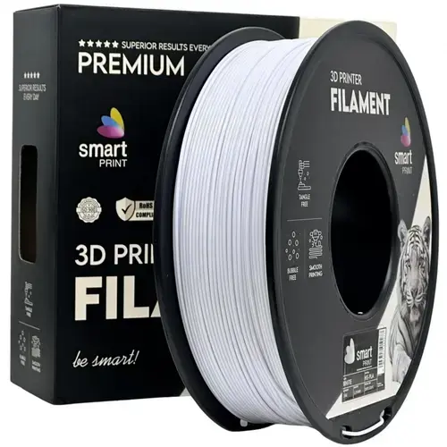 Filament 3D Smart Print, Diamentru 1.75mm, Greutate: 1KG, Culoare: Alb, Material: PLA, Temperatura: 180-240c