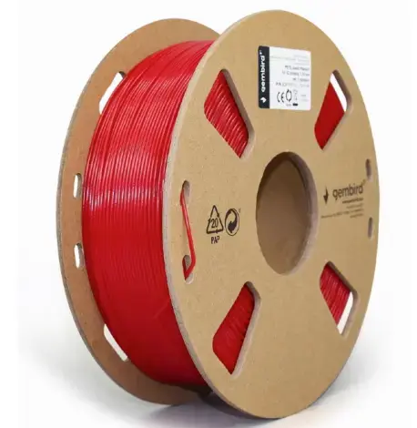 Filament Gembird 3DP-PETG1.75-01-R, 1.75mm, 1kg (Rosu)