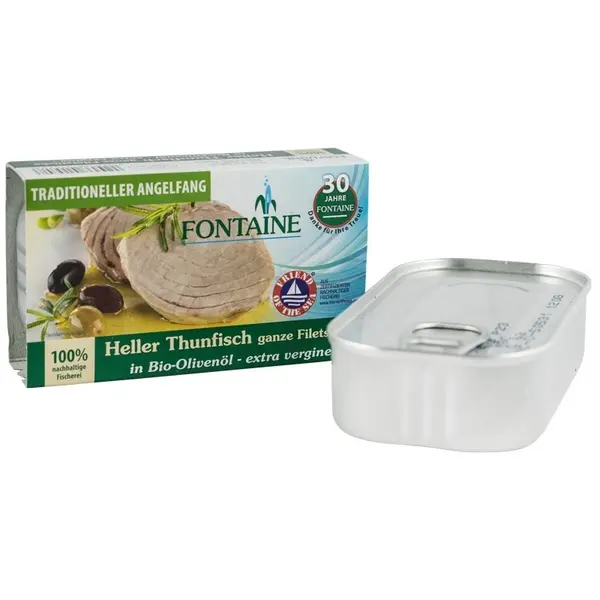 File de Ton, Bucati Intregi in Ulei de Masline Extravirgin Bio, Fontaine, 120 g