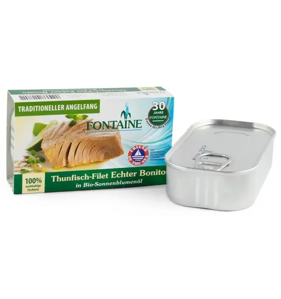 File de ton in ulei bio de floarea soarelui - 120 g