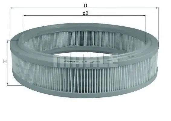 Filtru aer MAHLE ORIGINAL LX 1638