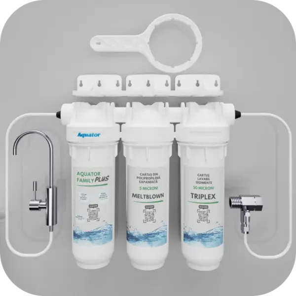 Filtru de apa Aquator Family Triplex Plus, 8000-10000 litri, sistem complet